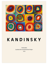 Kandinsky Squares With Concentric Circles - Art Print